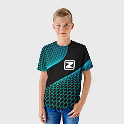 Футболка детская Zotye electro hexagon, цвет: 3D-принт — фото 2