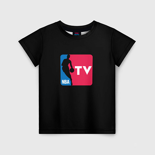 Детская футболка NBA tv logo / 3D-принт – фото 1