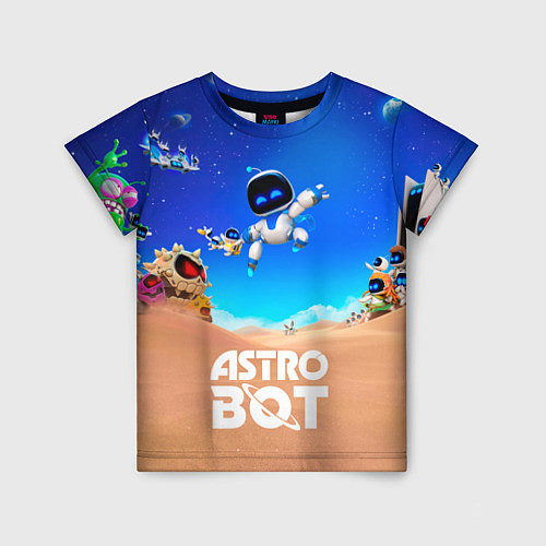 Детская футболка Astro bot персонажи / 3D-принт – фото 1