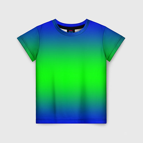Детская футболка Зелёный градиент текстура / 3D-принт – фото 1