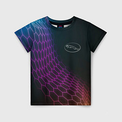 Детская футболка Jaguar neon hexagon