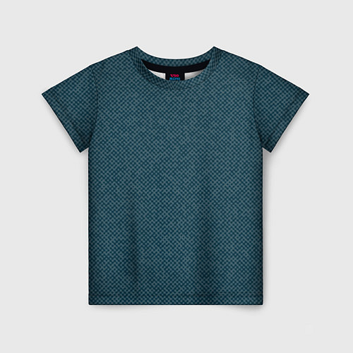 Детская футболка Текстурированный тёмный сине-зелёный / 3D-принт – фото 1