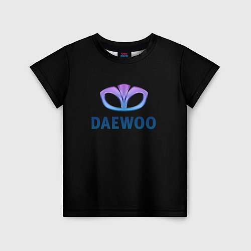 Детская футболка Daewoo logo neon / 3D-принт – фото 1