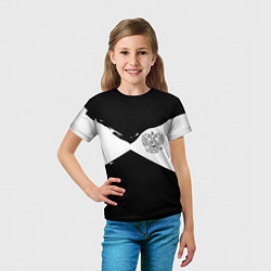Футболка детская Герб рф абстрактные краски, цвет: 3D-принт — фото 2