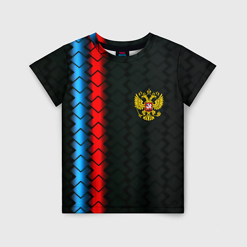 Детская футболка Россия спорт герб / 3D-принт – фото 1