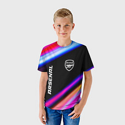 Футболка детская Arsenal speed game lights, цвет: 3D-принт — фото 2