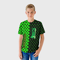 Футболка детская Minecraft creeper pattern, цвет: 3D-принт — фото 2