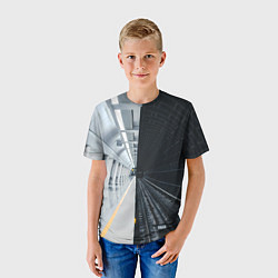 Футболка детская Метро Москвы, цвет: 3D-принт — фото 2