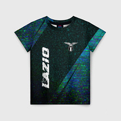 Детская футболка Lazio glitch blue