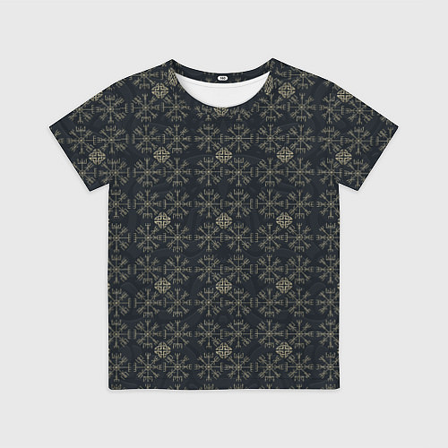 Детская футболка Орнамент из компаса вегвизир и узла оберега / 3D-принт – фото 1