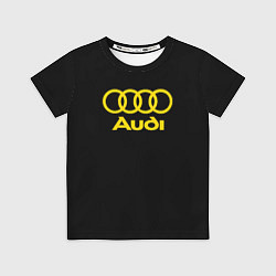 Футболка детская Audi logo yellow, цвет: 3D-принт