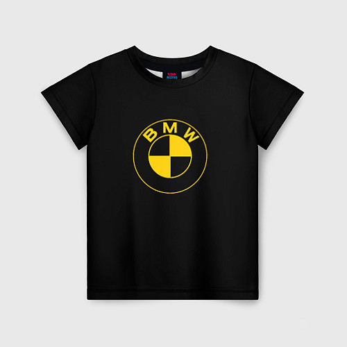 Детская футболка BMW logo yellow / 3D-принт – фото 1