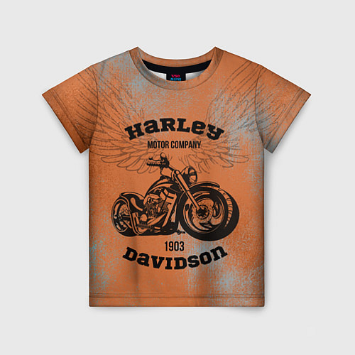Детская футболка Harley Davidson - Moto / 3D-принт – фото 1