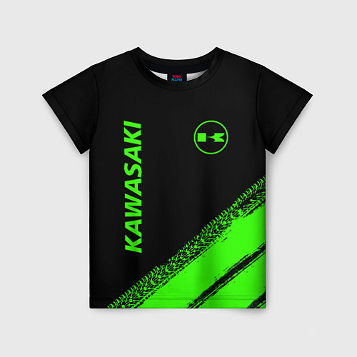 Детская футболка Kawasaki - logo / 3D-принт – фото 1