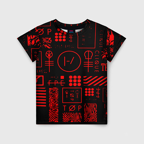 Детская футболка Twenty one pilots pattern rock / 3D-принт – фото 1