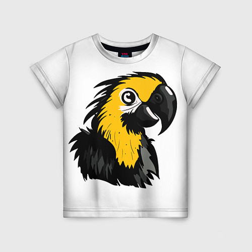 Детская футболка Желтый попугай / 3D-принт – фото 1