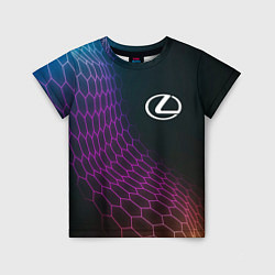 Детская футболка Lexus neon hexagon