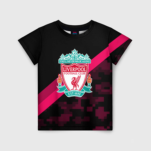 Детская футболка Liverpool sport fc club / 3D-принт – фото 1