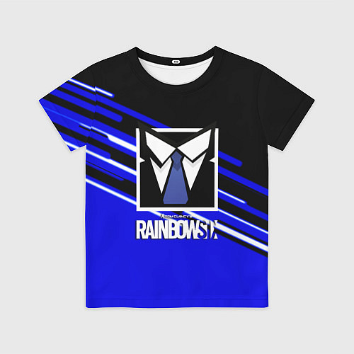 Детская футболка Rainbow six geometry steel / 3D-принт – фото 1