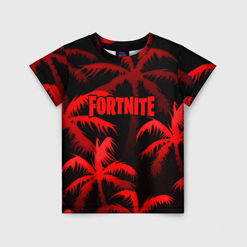 Детская футболка Fortnite tropic red / 3D-принт – фото 1