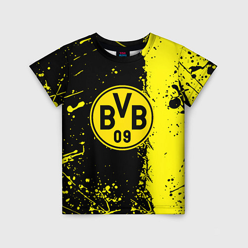 Детская футболка Borussia fc краски / 3D-принт – фото 1