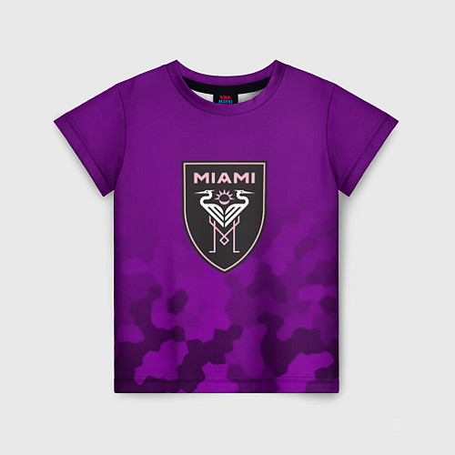 Детская футболка Inter Miami logo pattern / 3D-принт – фото 1