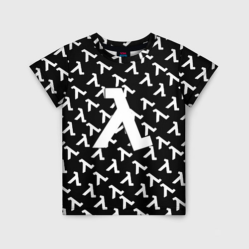Детская футболка Half liife logo pattern / 3D-принт – фото 1