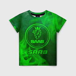Футболка детская Saab - green gradient, цвет: 3D-принт