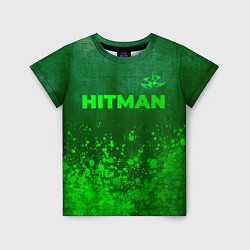 Футболка детская Hitman - green gradient посередине, цвет: 3D-принт