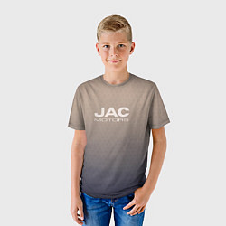 Футболка детская Jac motors сине-бежевый, цвет: 3D-принт — фото 2