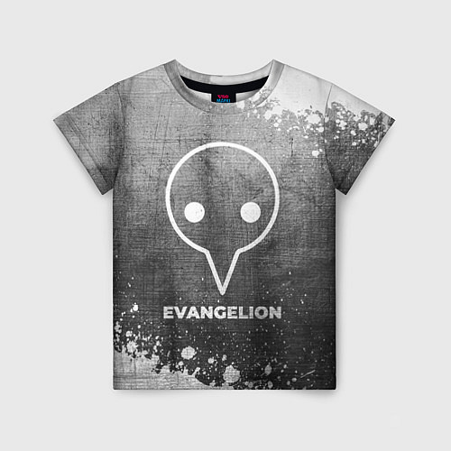 Детская футболка Evangelion - grey gradient / 3D-принт – фото 1