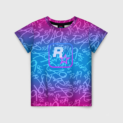 Детская футболка Rock star neon / 3D-принт – фото 1