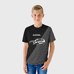 Футболка детская Haval чёрно-белый, цвет: 3D-принт — фото 2
