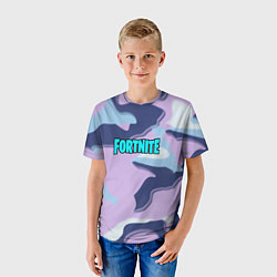 Футболка детская Fortnite camo steel, цвет: 3D-принт — фото 2