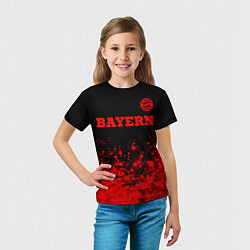 Футболка детская Bayern - red gradient посередине, цвет: 3D-принт — фото 2