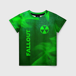 Футболка детская Fallout - green gradient вертикально, цвет: 3D-принт