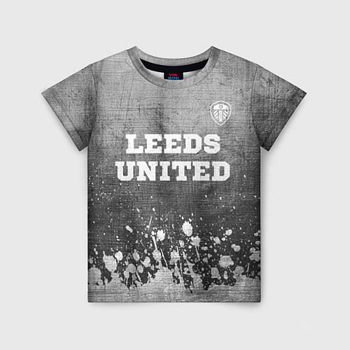 Детская футболка Leeds United - grey gradient посередине / 3D-принт – фото 1