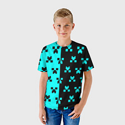 Футболка детская Minecraft pattern game, цвет: 3D-принт — фото 2