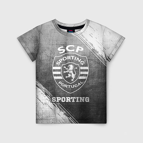 Детская футболка Sporting - grey gradient / 3D-принт – фото 1