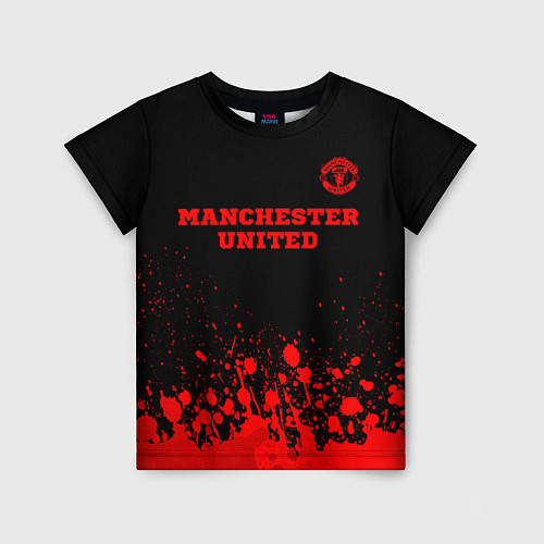 Детская футболка Manchester United - red gradient посередине / 3D-принт – фото 1