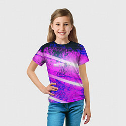 Футболка детская Detroit become human neon, цвет: 3D-принт — фото 2