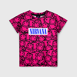 Футболка детская Nirvana pink logo, цвет: 3D-принт