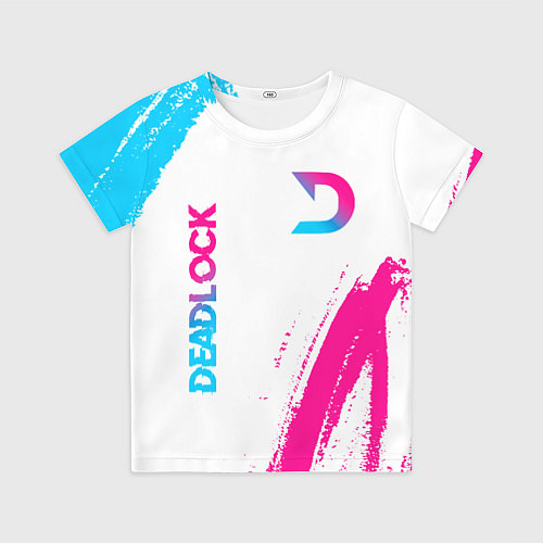 Детская футболка Deadlock neon gradient style вертикально / 3D-принт – фото 1