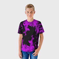 Футболка детская Неоновый огонь текстура, цвет: 3D-принт — фото 2