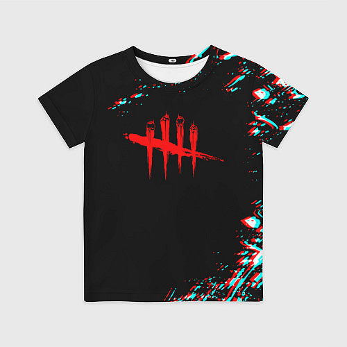 Детская футболка Dead by daylight глитч / 3D-принт – фото 1