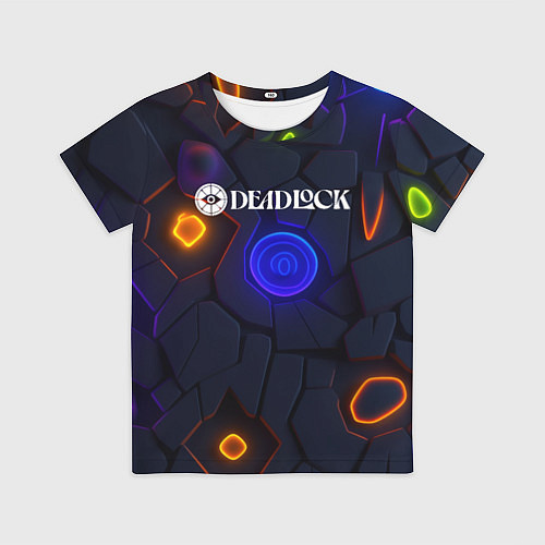 Детская футболка Deadlock logo текстурные плиты / 3D-принт – фото 1