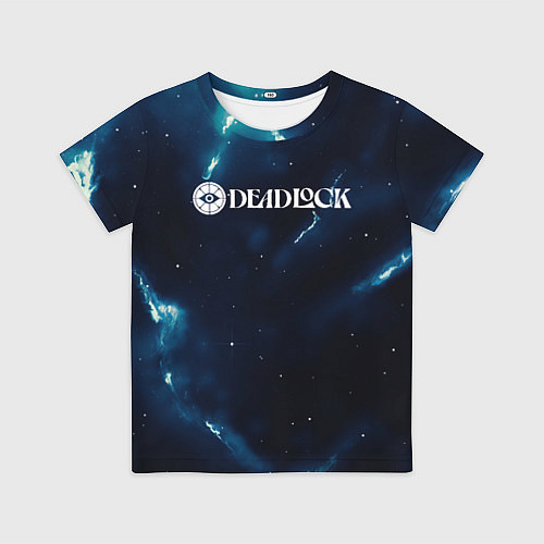 Детская футболка Deadlock logo синие молнии / 3D-принт – фото 1