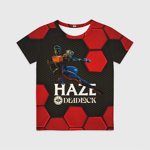 Детская футболка Deadlock Haze красные плиты / 3D-принт – фото 1