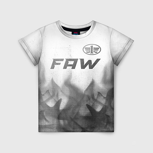 Детская футболка FAW - white gradient посередине / 3D-принт – фото 1