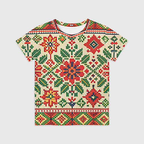 Детская футболка Славянский узор и орнамент / 3D-принт – фото 1